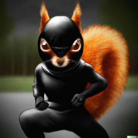 ninja squirrel by Dall-E
