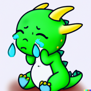 dragon crying