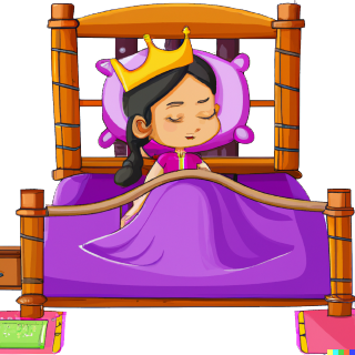 princess sleeping by Dall-E