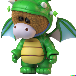 dragon teddy by Dall-E