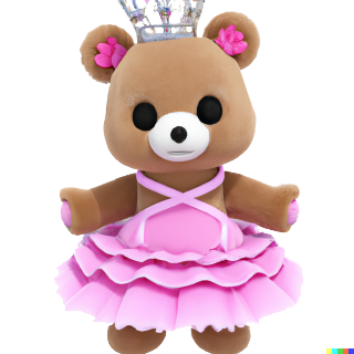 princess teddy by Dall-E