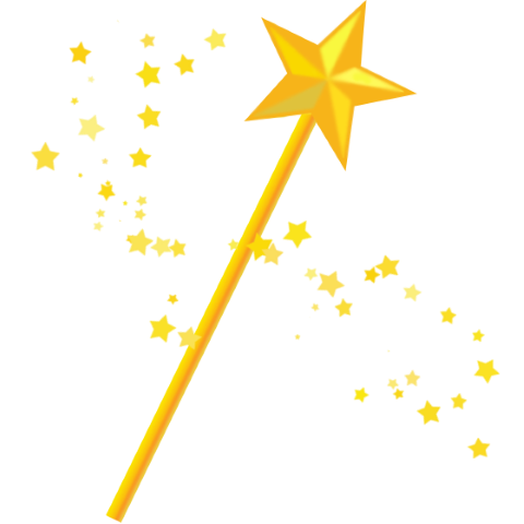 magic wand with a star on the top