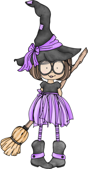 Cute Little Witch With Glasses - Witchcraft @clipartmax.com